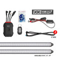 XK Glow 9in XKmax DRL Truck Grill Flexible Light App Cntl Bar 2pc