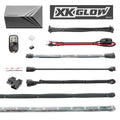 XK Glow Flex Strips2 Million Color XKGLOW LED Accent Light Marine/Boat Kit 4x 36In Strips + 4x10In