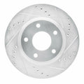 R1 13-19 Nissan SENTRA Front Right Drilled & Slotted Black Brake Rotor