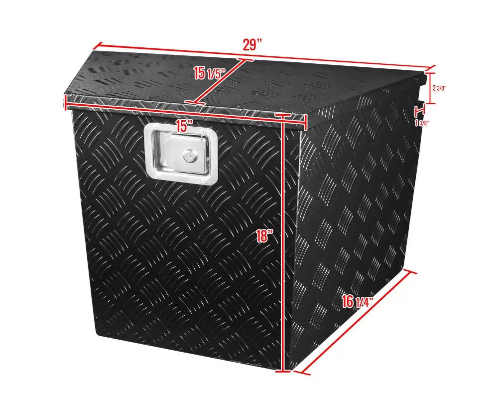 ALUMINUM BOX- 34X19X18 W30KG MAX LOAD- BLACK