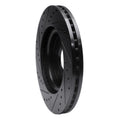 R1 09-10 Ford Taurus (Excl SHO) Front Right Drilled & Slotted Black Brake Rotor