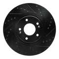 R1 15-20 Kia Sorento Front Right Drilled & Slotted Black Brake Rotor