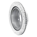 R1 04-06 Ford E-150 Rear Left Drilled & Slotted Silver Brake Rotor