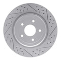 R1 06-13 Chevrolet Corvette Rear Right Drilled & Slotted Geoperformance Rotor