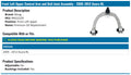 MOOG 05-12 Acura RL Front Left Upper Control Arm