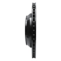 R1 17-19 Genesis G90 Rear Left Drilled & Slotted Black Brake Rotor