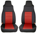 SEAT COVER KIT FRONT NEOPRENE RED; 9702 JEEP WRANGLER TJ