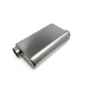 Stainless Bros Thin Oval Muffler 3in. Inlet / 3in. Outlet / 17in. Overall Length - Polished