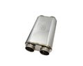 Stainless Bros Thin Oval Muffler 3in. Inlet / 3in. Outlet / 17in. Overall Length - Polished