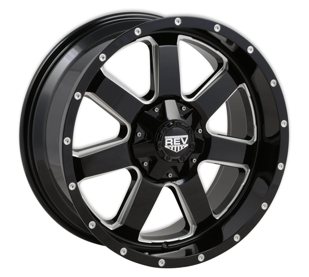 REV WHEELS OFF ROAD 885 SERIES 17X9 5x127/5x139.7/5x5/5x5.5 12MM OS GLOSS BLACK