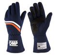 OMP DIJON GLOVES FIA 8856-2018 my2025 NAVY BLUE / FLUO ORANGE SZ S