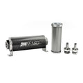 DeatschWerks Stainless Steel 3/8in 5 Micron Universal Inline Fuel Filter Housing Kit (160mm)