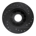 R1 90-94 Ford Explorer Front Left Drilled & Slotted Black Brake Rotor