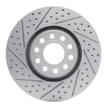 R1 97-06 Audi A4 (USA/Canada) Front Left Drilled & Slotted Geoperformance Rotor