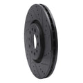 R1 14-25 Alfa Romeo Tonale Front Right Drilled & Slotted Black Brake Rotor