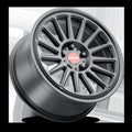 Aluminum Wheels 17x9 Grip 315B Satin Black Red and Black Logo Multi Spoke 30 Offset 5 on 114.3 Bolt Pattern 72.6 Bore Raceline