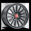 Aluminum Wheels 17x8 Grip 315B Satin Black Red and Black Logo Multi Spoke 35 Offset 5 on 120 Bolt Pattern 74.1 Bore Raceline