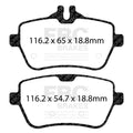 EBC 14+ Mercedes-Benz S550 4.7 Twin Turbo Redstuff Rear Brake Pads
