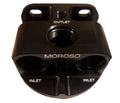Moroso Oil Filter Adapter - Remote Mount - Front Port - 13/16in-16 & 3/4in-16 22mm Thread