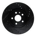 R1 13-22 Buick Encore Front Right Drilled & Slotted Black Brake Rotor