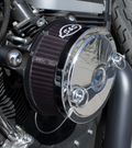 S&S Cycle 2008+ BT w/ S&S 66mm Throttle Body Stealth Air Cleaner Kit w/o Cover