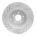 R1 18-25 Genesis G70 Rear Right Drilled & Slotted Geoperformance Rotor