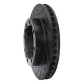 R1 88-00 Chevrolet K2500 Front Left Drilled & Slotted Black Brake Rotor