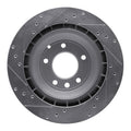DFC 05-18 Porsche Cayenne Rear Right Drilled & Slotted Silver Brake Rotor