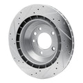 DFC 05-18 Porsche Cayenne Rear Left Drilled & Slotted Silver Brake Rotor