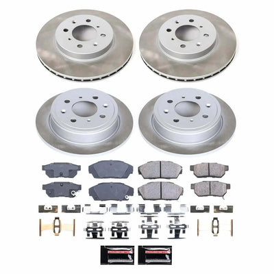 Power Stop 90-93 Acura Integra Front and Rear Semi-Coated Rotor Kit