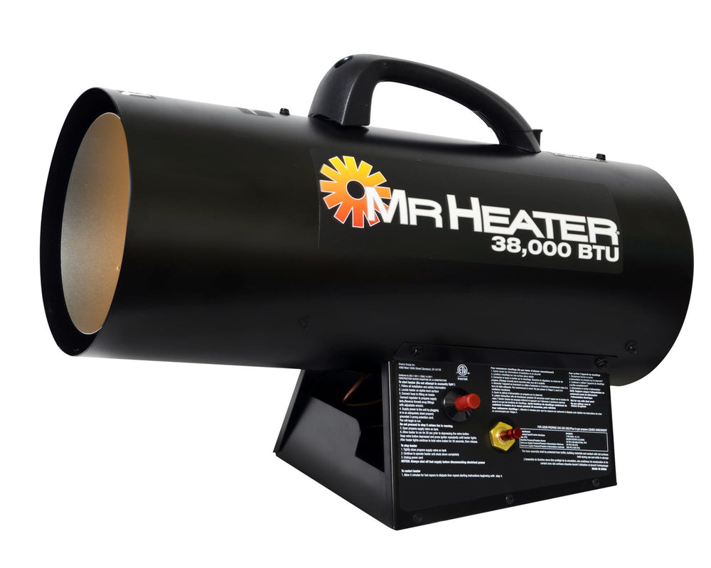 38000 BTU FORCED AIR PROPANE HEATER WITH QBT