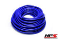 HPS Performance 1/2 ID blue high temp reinforced silicone heater hose 25 feet roll Max Working Pressure 80 psi Max Temperature Rating: 350F Bend Radius: 2-1/2