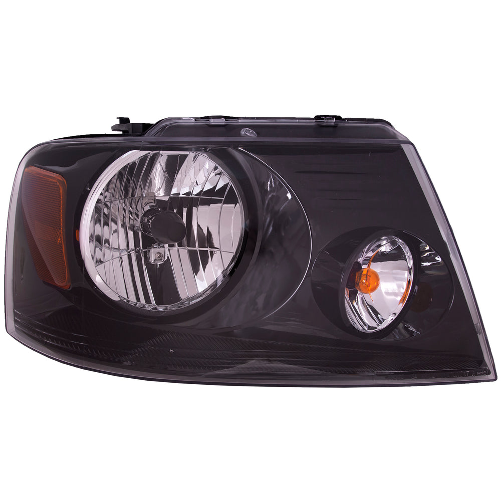RH H/LMP ASSY COMP; F150(NEW STYLE); W/O CHR TRIM; W/BLK HOUSING F150 200608