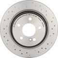 Brembo 12-15 Mercedes C250/13-14 C300/08-15 C350 Rear Premium Xtra Cross Drilled UV Coated Rotor