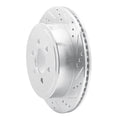 R1 Concepts Brake Rotor Drilled and Slotted Silver Fits Dodge Durango