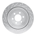 R1 Concepts Brake Rotor Drilled and Slotted Silver Fits Dodge Durango