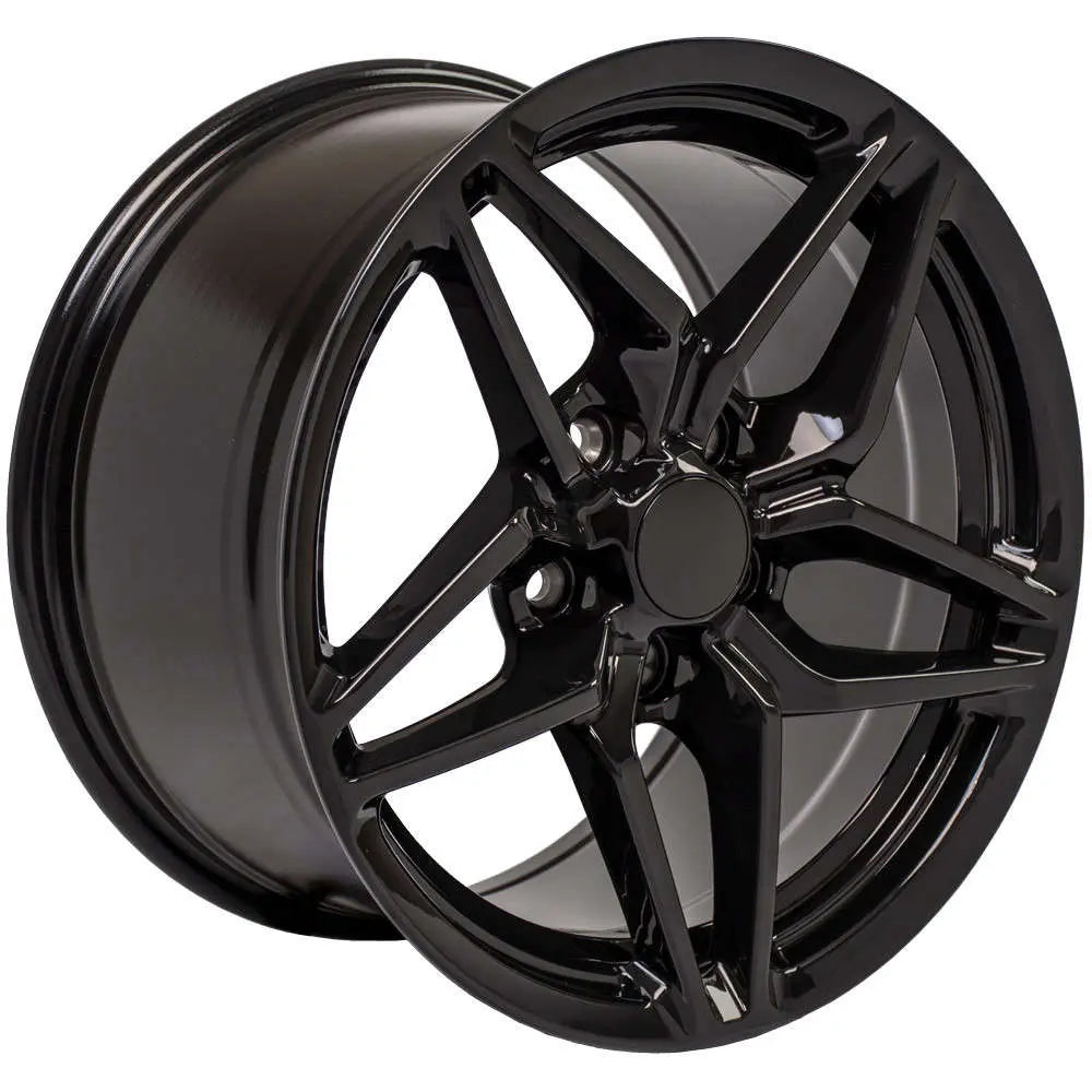 17 IN REPLICA WHEEL CV31 FITS CHEVROLET CORVETTE C7 ZR1 RIM 17X9.5 BLACK WHEEL