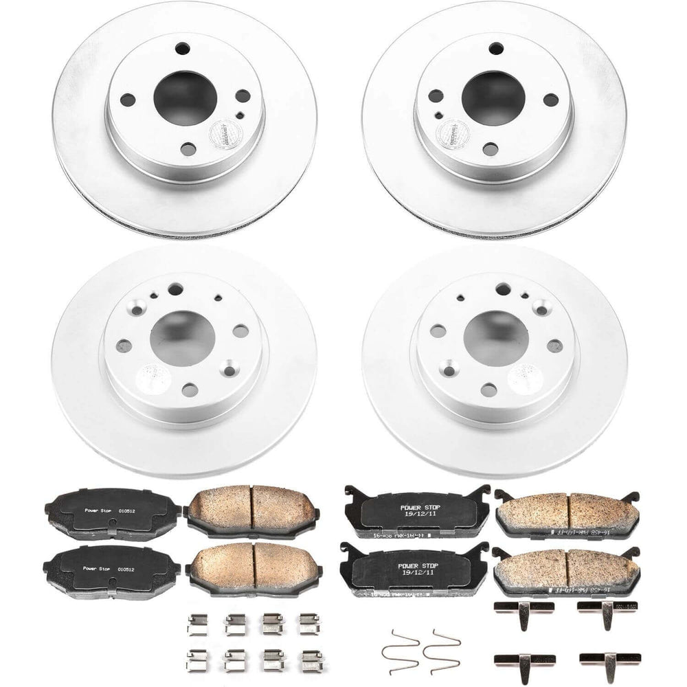 Power Stop 90-93 Mazda Miata Front & Rear Z17 Evolution Geomet Coated Brake Kit