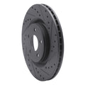 R1 07-10 Chevrolet HHR Front Right Drilled & Slotted Black Brake Rotor