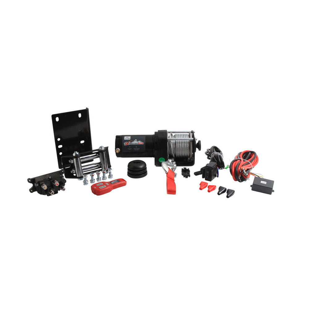 All Balls Racing 2-Bolt Steel Cable Winch - 3500 lbs