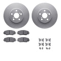 R1 08-19 Pontiac Vibe Front Carbon Coated Brake Rotor Set w/Optimum OE Pads and Hardware