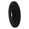 R1 04-18 Audi A8 Rear Right Drilled & Slotted Black Brake Rotor
