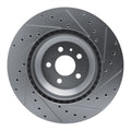 DFC 17-25 Tesla Model 3 Front Left Drilled & Slotted Silver Brake Rotor