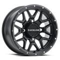 Aluminum Wheels 14x7 Krank Simulated Beadlock UTV A94B Satin Black 10 Offset 4 on 137 Bolt Pattern Raceline