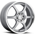 Raceline A95SG Trophy 14x7in / 4x137 BP / 10mm Offset / 110.18mm Bore - Grey & Black Lip Wheel