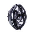 5.6IN ROUND MOTORCYCLE HEADLIGHTS WITH BLACK FACE AND PARTIAL HALO