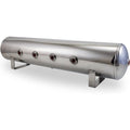 Air Lift 5 Gal Alum Air Tank - (4) 3/8in Face Ports & 1/4in Drain Port - 36in L X 6in D