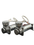 Air Lift 5 Gal Alum Air Tank - (4) 3/8in Face Ports & 1/4in Drain Port - 36in L X 6in D