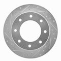 R1 Concepts Brake Rotor Drilled and Slotted Silver Fits Cadillac DeVille