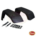 Front Textured Black Fender Flare Kit for 07-18 JK Wrangler, Incl. Hardware Crown Automotive